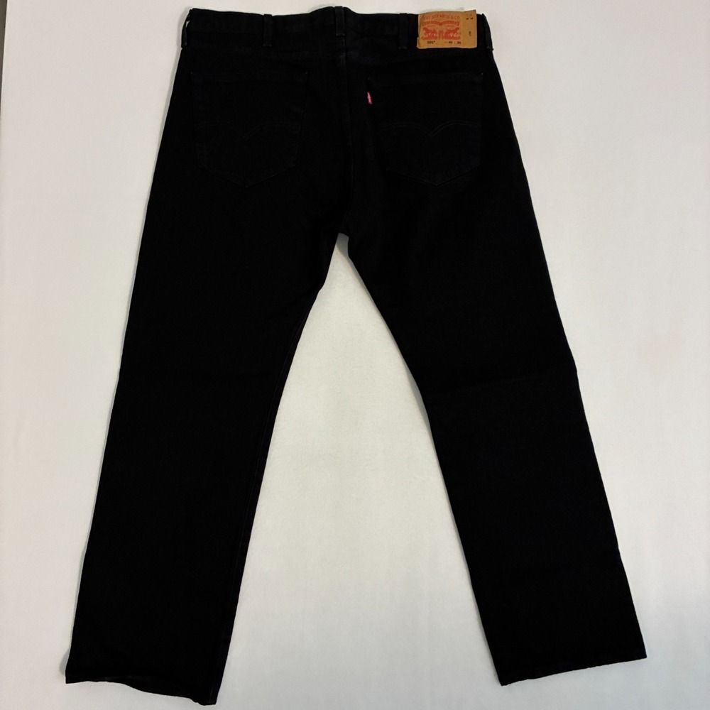 Levi's 501 Jeans Men's Size 40x30 Black Denim Button Fly Regular Fit Preppy
